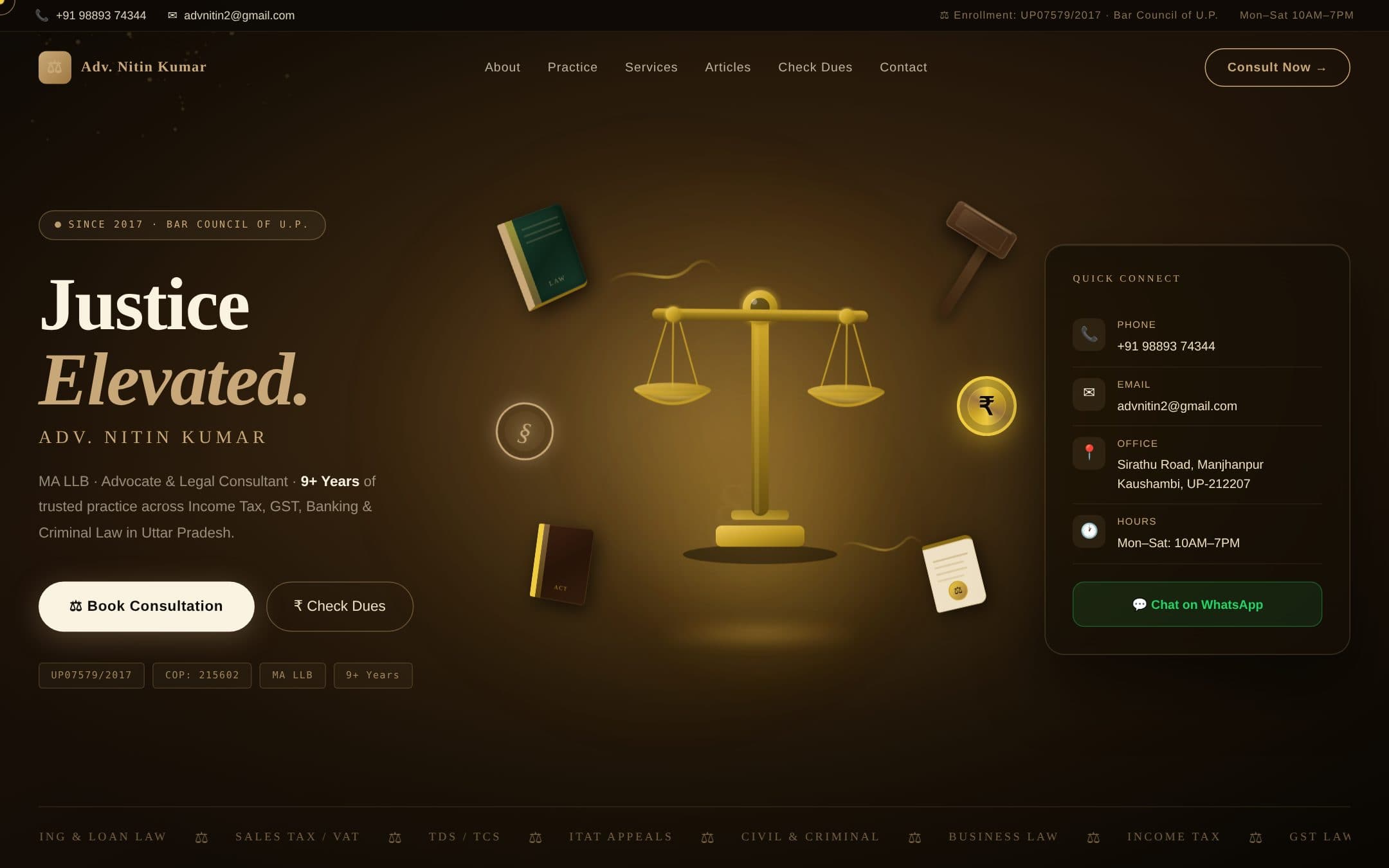 Adv. Nitin Kumar homepage